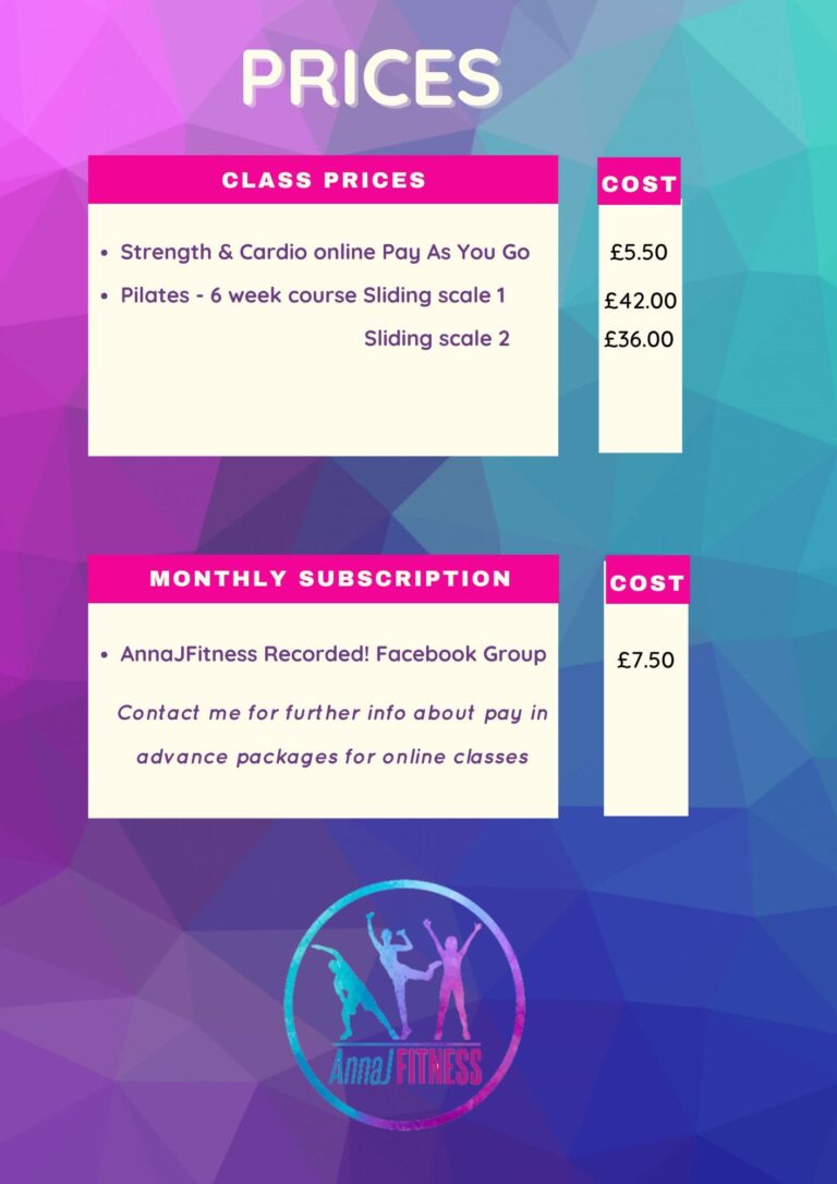 Payments and Packages AnnaJFitness Oct 24